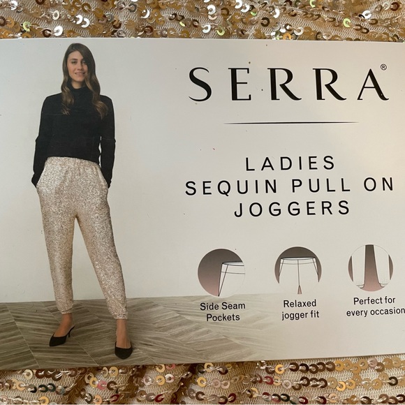 Serra Pants & Jumpsuits Nwt Serra Sequin Pull On Joggers Glam